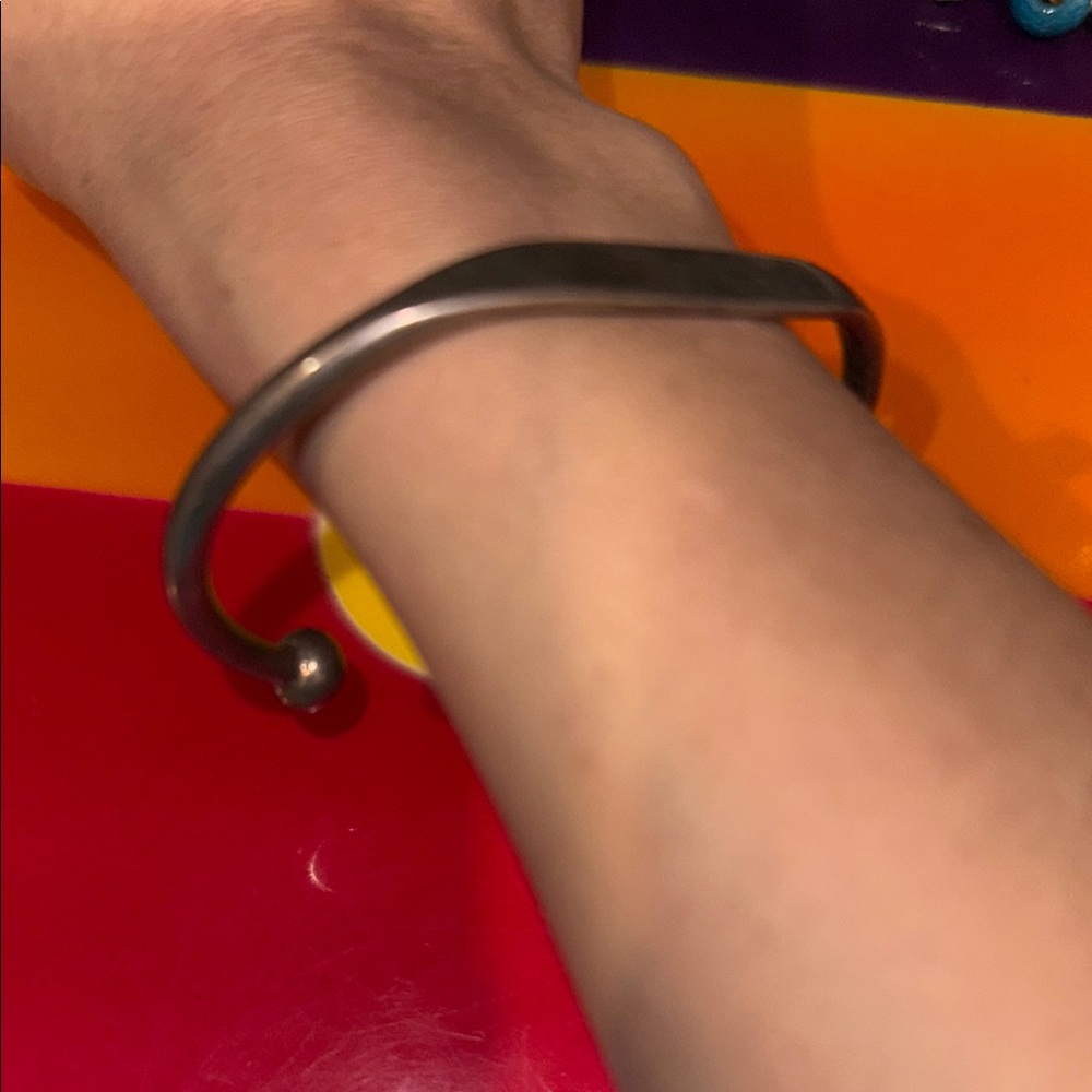 Sleek Silver Engravable (?) Cuff Bracelet